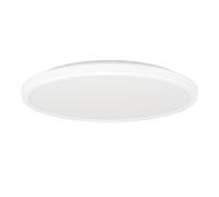 Eglo Plafonnier LED en saillie Rovito, lampe de plafond ronde, éclairage pour salle de bains en plastique blanc, blanc chaud - blanc froid, IP44, Ø 30 cm