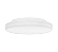 Eglo Plafonnier LED extérieur Castagneto, blanc chaud-froid, lampe de | plafond pour balcon terrasse, plastique blanc, IP54, Ø 26 cm