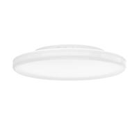 Eglo Plafonnier LED extérieur Castagneto, lampe de plafond avec détecteur de mouvement, luminaire extérieur balcon terrasse, plastique blanc, IP54, blanc chaud-froid, Ø 31 cm