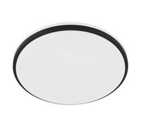 Eglo Plafonnier LED extérieur Margidore, blanc chaud-froid, lampe de plafond pour balcon et terrasse, plastique et métal noir blanc, IP54, Ø 34 cm