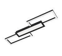 Eglo Plafonnier LED Fomento, lampe de plafond géométrique, métal noir et