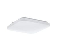EGLO Plafonnier LED Frania | Plafonnier en acier blanc, plastique blanc neutre