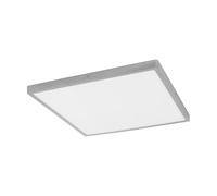 Eglo Plafonnier Led Fueva 1, 1 Ampoule, L : 60 X 60 cm, Couleur : Argent, Blanc, Blanc Chaud, Matériau : Aluminium, Plastique, Applique Murale, Argent, Blanc
