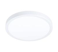 Eglo Plafonnier LED Fueva 6, lampe de plafond ronde, éclairage de bureau, luminaire en saillie en plastique blanc, blanc chaud - blanc froid, ⌀ 28 cm