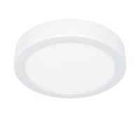 Eglo Plafonnier LED Fueva 6, lampe de plafond ronde, éclairage de bureau, luminaire en saillie en plastique blanc, blanc chaud - blanc froid, ⌀ 16,5 cm