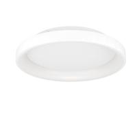 Eglo Plafonnier LED Loretello, lampe de plafond carrée, éclairage de bureau à intensité variable avec télécommande, métal et plastique blanc, blanc chaud-blanc froid, 35 x 35 cm