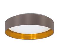 Eglo Plafonnier LED Maserlo 2, luminaire pour plafond en textile, lampe de