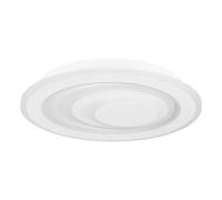 Eglo Plafonnier LED Palagiano 1, lampe de plafond ronde, luminaire en saillie pour bureau, couloir et cuisine, métal et plastique blanc, blanc neutre, Ø 30 cm