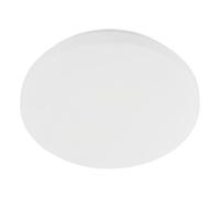 Eglo Plafonnier LED Pogliola-E, lampe de plafond plate, éclairage couloir chambre, luminaire en saillie en métal et plastique blanc, lumière blanc neutre, Ø 26 cm