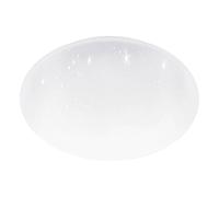 Eglo Plafonnier LED POGLIOLA-S, Ø 50 cm, lampe de plafond effet cristal pour salon, chambre d'enfant, cuisine, bureau et couloir, luminaire en acier et plastique blanc