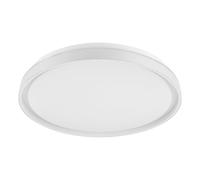 Eglo Plafonnier LED Seluci, luminaire en saillie dimmable avec télécommande, lampe de plafond blanche pour salon, température de couleur variable - blanc chaud, neutre, froid