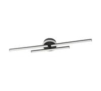 Eglo Plafonnier LED Vascella, lampe de plafond en forme de tige, éclairage pour cuisine et bureau, luminaire en métal et plastique noir et blanc, blanc neutre, 72 x 14 cm