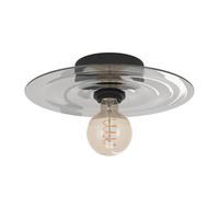 Applique/Plafonnier LINTMILL E27 1X40W en acier noir D300mm