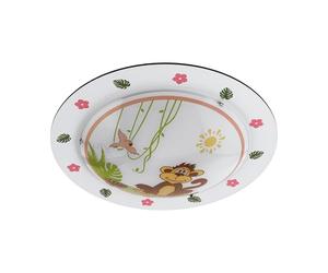 EGLO Plafonnier Louie, luminaire de plafond, acier blanc, rose, vert, verre | coloré, douille E27
