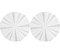 Eglo Plafonnier Mars 1, applique murale 1 flamme, luminaire de plafond en acier, couleur : blanc, verre : blanc satiné motif rayons, douille : E27 (Lot de 2)