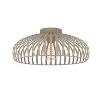 Eglo Plafonnier Mogano 3, lampe plafond salon, luminaire chambre, métal beige, douille E27, Ø 43 cm