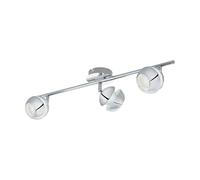 EGLO Plafonnier Nocito 1, projecteur de plafond, acier chromé, blanc