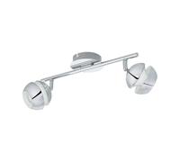 EGLO Plafonnier Nocito 1, projecteur de plafond, acier chromé, blanc