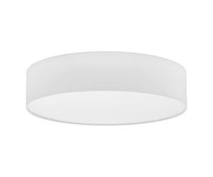 Eglo Plafonnier Pasteri, lampe de plafond moderne à 3 flammes, lampe de salon en textile et plastique blanc, lampe de couloir avec douille E27, Ø 57 cm