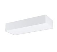Eglo Plafonnier Posaderra, lampe de plafond 3 flammes, luminaire salon en acier, textile et plastique blanc, lampe cuisine, lampe couloir plafond avec douille E27, L 75 cm
