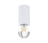 Eglo Plafonnier Saluzzo - 1 Ampoule - en Acier - Blanc - avec Douille E27 - Diamètre : 6,5 cm - Blanc
