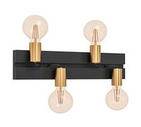 EGLO Plafonnier spot Macchione, rampe de 4 spots, barre de spots