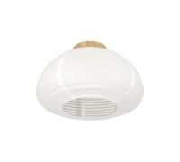 Eglo Plafonnier Summerhill, luminaire de plafond style japonais, lampe pour salon en bois marron et papier blanc, certifié FSC, douille E27, Ø 40 cm