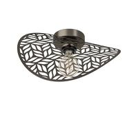 Eglo Plafonnier Swaby, lampe de plafond avec abat-jour décoratif, éclairage pour salon et chambre, luminaire en acier en bronze, douille E27