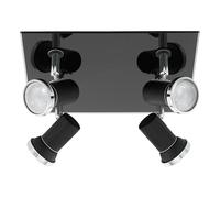 Eglo Plafonnier Tamara 1, 4 lampes, classique, spots plafond en acier et