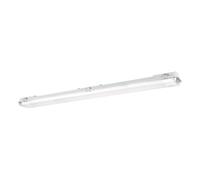 Eglo Plafonnier Tube-E, réglette étanche pour garage atelier cave, éclairage pour pièces humides, lampe tube 128,5 cm, plastique gris, 2 douilles G13, IP65