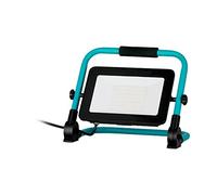 EGLO Projecteur de chantier LED, lampe de travail portable en aluminium et plastique, spot pivotant extérieur en turquoise et noir, éclairage d’atelier et de garage, IP65, blanc neutre, 9000lm