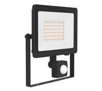 Eglo Projecteur LED extérieur Risacca-E, 4500 lumens, détecteur de mouvement, applique murale avec spot orientable, lampe en aluminium noir, lumière blanc neutre, IP65