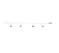 Eglo Rail de spot Easy Track, kit extensible de 3 spots de plafond orientables, plafonnier barre modulable, rampe cuisine bureau, aluminium et plastique blanc, douille GU10, 102 cm