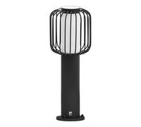 Eglo Ravello Lampe d'Extérieur 1 Ampoule Moderne en Acier Galvanisé Noir et Plastique Blanc, Lampe d'Extérieur avec Douille E27, Ip44