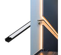 EGLO Recessed Profile 1, profil, plafond/mur, noir, blanc, aluminium, plastique, 1000 mm, 23 mm