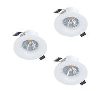 Eglo Set de 3 spots encastrables Saliceto, pour plafond dimmables, ronds en