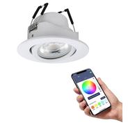 Eglo Spot LED encastrable Saliceto-Z Ø 88 mm ZigBee contrôlable appli/vocale RGB dimmable blanc