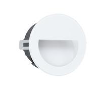 Eglo Spot encastrable LED extérieur Aracena, lampe murale en verre, plastique et aluminium blanc et transparent, éclairage de terrasse, blanc neutre, IP64, 12,5 cm