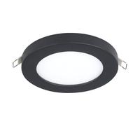 Luminaire encastrable FLEX LED 5,5W en aluminium noir D117mm