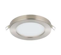 Eglo Spot encastrable LED Fueva Flex, lampe de plafond encastrée, plafonnier à encastrer rond, luminaire en aluminium nickel mat et plastique blanc, blanc neutre, Ø 11,7 cm