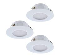 EGLO Spot encastrable Pineda, spot plafond dimmable, plastique blanc