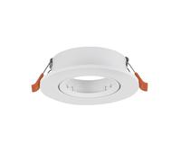 Eglo Spot encastré Barranco, lampe à encastrer orientable, luminaire encastrable rond, sans ampoule, éclairage de plafond en plastique blanc, douille GU10, Ø 9 cm