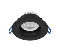 Eglo Spot encastré Salabate Ø 8,8 cm, plafond salle de bain, aluminium noir, lumière chaude, neutre, froide, IP65