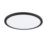 Eglo Spot LED encastrable Fueva Flex, Ø 22,5cm, luminaire encastré extra-plat pour trous de forage de taille universelle, noir, lampe plafond blanc chaud, profondeur d’installation 25 mm