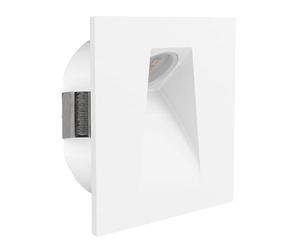 Eglo Spot LED encastrable Mecinos, luminaire encastré mur, spot mural blanc | pour escalier, blanc chaud, 8 cm