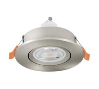 Eglo Spot LED encastré Barranco, lampe de plafond à encastrer, luminaire encastrable rond, plastique argenté, blanc neutre, ampoule GU10 incluse