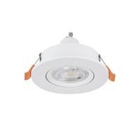 Eglo Spot LED encastré Barranco, lampe de plafond à encastrer, luminaire encastrable rond, plastique blanc, blanc neutre, ampoule GU10 incluse
