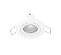 Eglo Spot LED encastré Barranco, lampe de plafond à encastrer pour salle de bains, luminaire encastrable rond, plastique blanc, blanc neutre, ampoule GU10 incluse, IP44
