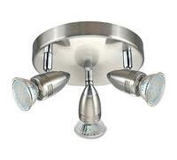 Spot MAGNUM LED 3 ampoules nickel satiné