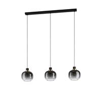 Eglo Suspendu Light Oilella laiton noir-gris-transparent L: 95 B: 19 h: 110cm DIMMABLE